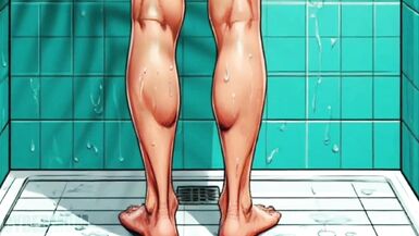 Cheating wife with huge tits gets knocked up by exchange student in shower - 12 image