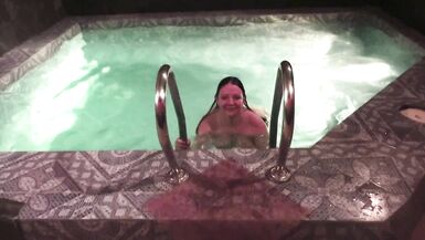 Hot MILF Nina moans loudly as she gets off in a sauna - 7 image