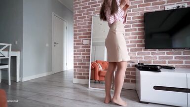 Stepmom Wows with Ass-Worship & Thong-Worship Before Work