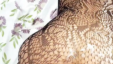 Tina, the fishnet-clad MILF, gets cummed & pounded again and again