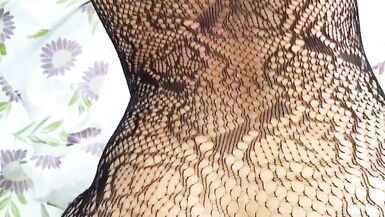 Tina, the fishnet-clad MILF, gets cummed & pounded again and again