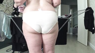 Watch Milf Big Tits get down and dirty in white panties while being recorded by a home camera - 11 image