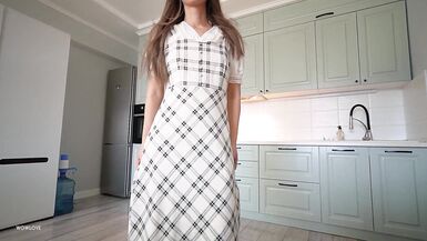 Step Mom caught step son cooking & helped him cum on her big round ass - 3 image