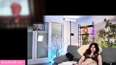 Jeny Smith gets a tutor to practice her English & ends up masturbating in front of him on webcam!