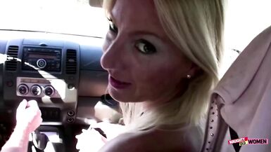 Terry Kemaco & Michelle Blanch picked up MILF with huge tits for wild anal in woods
