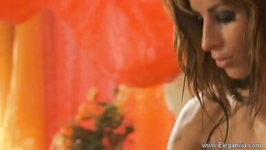 Turkish MILF with exotic body sensually massaged & tugged by masseur