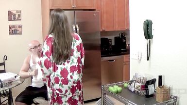 Chubby stepmom Madisin Lee gets her big ass filled with creampie