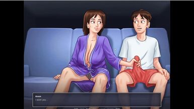 Geile Stiefmutter bekommt ihre Riesentitten in Summertime Saga Folge 18 mit Sperma gestopft