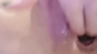 Sexygamermomma's dirty talk leads to her squirting three times on video call