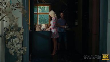 Watch as these busty blondes humiliate themselves before succumbing to a hard cock and cum