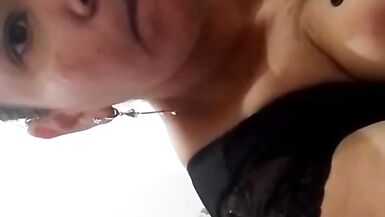 Curvy Colombian MILF gets off with a tiny vibrator until she climaxes