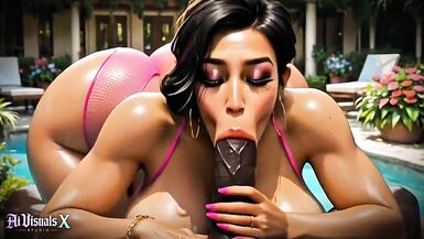 Latina MILF, şakalanırken ve içeri girerken BBC tarafından delinmiş büyük kıçını alıyor