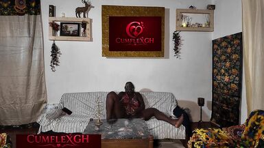 Bibi 58 goes wild in the living room with her sexy solo play
