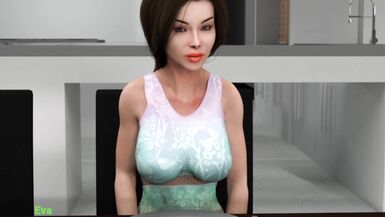 MILF gostosa apronta de lingerie sexy no marido jogando ecchi