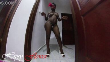 Watch this thick and curvy black babe get wild with her juicy ass and tight pussy