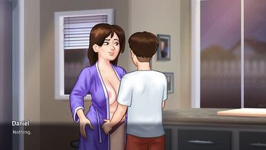 Joyboygames pounds the kitchen table of his busty housewife, Summeertime Saga