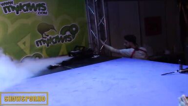 Italian blonde MILF gets publicly rough fisted in public