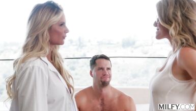 Phoenix Marie and Cory Chase team up to suck and fuck the neighbor