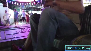 Pimp Blue & Natalie: Thai MILFs get their tight holes stretched by a big cock for a short time