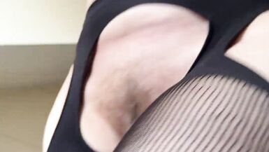 Watch this hot housewife with a hairy pussy get pounded in a hot workout frenzy!