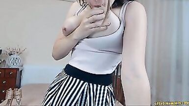 ITALIAN SLUT SQUEEZING MILK OUT OF HER BIG LACTATING TITS - 1 image