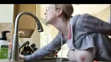 Hawt Large Milk Shakes Wife Standing From Behind I Meet her at Hooksex. com