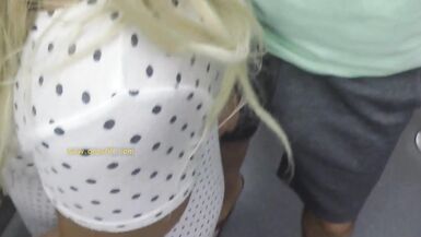 Unknown Dude Lift Step Mamma's Suit Stuck her in teach wagon & Touching Fingering her Vagina over her pants! - 4 image
