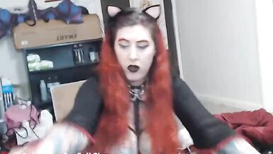 Large Titted Emo Getting Creamed By Machine Pecker to Giant Squirts - 3 image