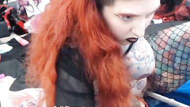 Large Titted Emo Getting Creamed By Machine Pecker to Giant Squirts - 5 image