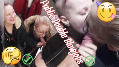 Public double orall-service: Mouthful of salty milk shakes