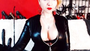 Hot Golden-Hired mother Id like to fuck Smokin Fetish Webcam Domme PVC Catsuit quite Interesting Quick Smokers Cough ! - 4 image