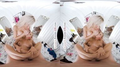 Katie Morgan And Nina Elle fuck the dressing room attendant after putting on a show with trying on underware