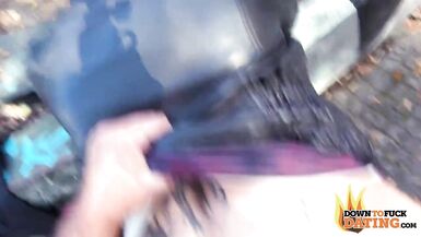 Brunette Hair Angel Rubina Isn't Afraid To Take Large 10-Pounder In Public