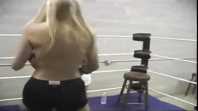 Goldie Topless Boxing Match