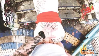DTFdating - TATTOOED DARK BROWN mother Id like to fuck RECEIVES DRILLED OUTDOORS IN DOGGY POV - 4 image