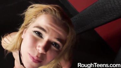 Diminutive Alina West Sucks Dong and Pumped Savagely - 2 image