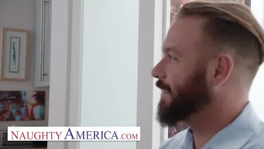 Nasty America - Audrey Bitoni Lets her Spouse's Employee Test Drive her Muff!! - 3 image