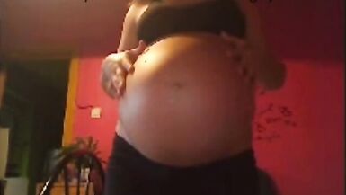 Szilvia Pregnant Smoking Romanian Skype Show Webcam - 3 image