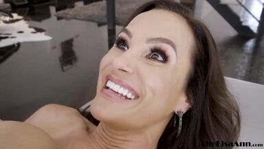 MILF Lisa Ann Masturbates by Dildo before Anal and Cumshot - 13 image