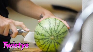 Twistys - Stepmom Ryan Ryans eats her daughter Uma Jolie in the kitchen - 1 image
