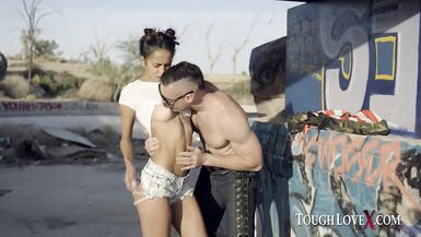 TOUGHLOVEX Latin Babe Abby Lee Brazil screwed hard outdoors - 2 image