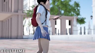 ADULT TIME Anime Sex School - Sexy Teacher and Students Banging - 2 image