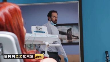 Brazzers - Ginger lesbo nurse licks bawdy cleft in uniform