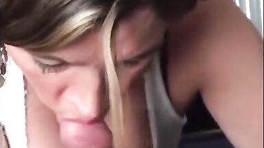 32yr old breasty wife can't drink husbands load