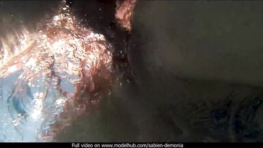 Real pair ardent outdoor WAP sex in the pool POV - 4 image