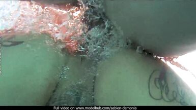 Real pair ardent outdoor WAP sex in the pool POV - 5 image
