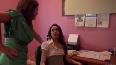 Lesbo mother I'd like to fuck Licks Youthful Coworker - 1 image