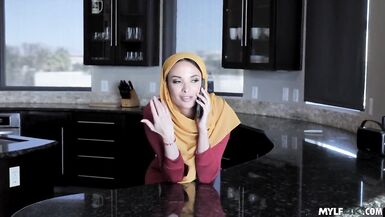 Breasty Anissa Kate In Hijab is shagged by Chris Johnson - 1 image