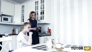 TUTOR4K. Man creamed teachers face in advance of poking rod in taut aperture - 5 image