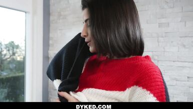 Dyked - Cute Golden-Haired Receives her Cum-Hole Serviced by Hawt mother I'd like to fuck - 2 image